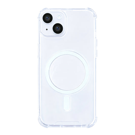 Rixus Anti-Burst Case With MagSafe Compatible For Apple iPhone 14 Transparent