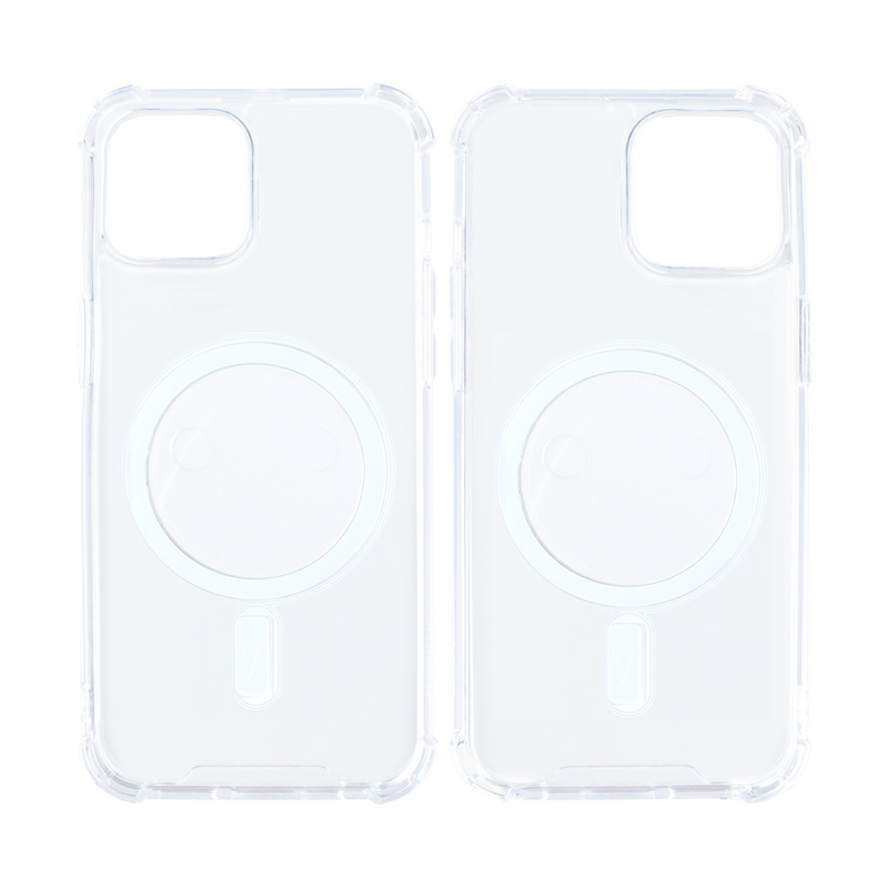 Rixus For iPhone 14 Pro Anti-Burst Case With Magsafe Transparent