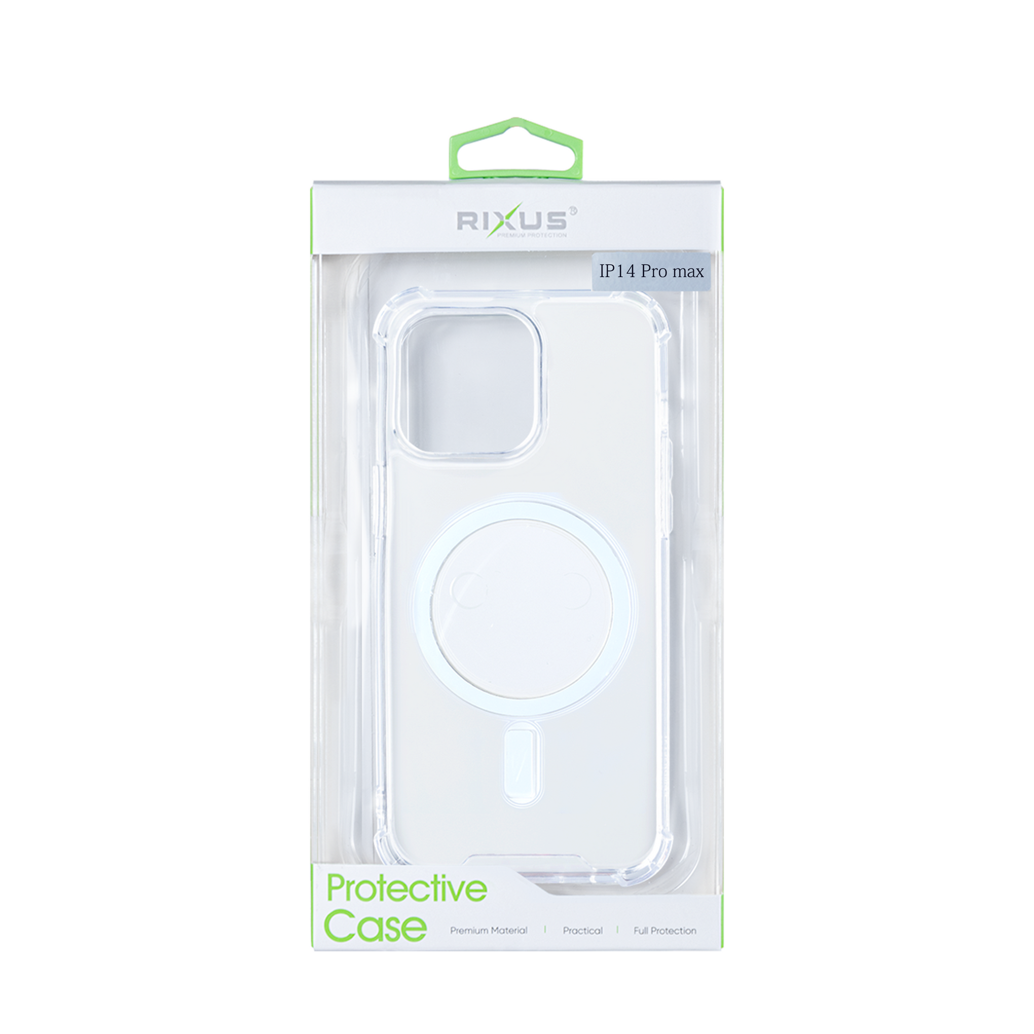 Rixus Anti-Burst Case With MagSafe Compatible For Apple iPhone 14 Pro Max Transparent