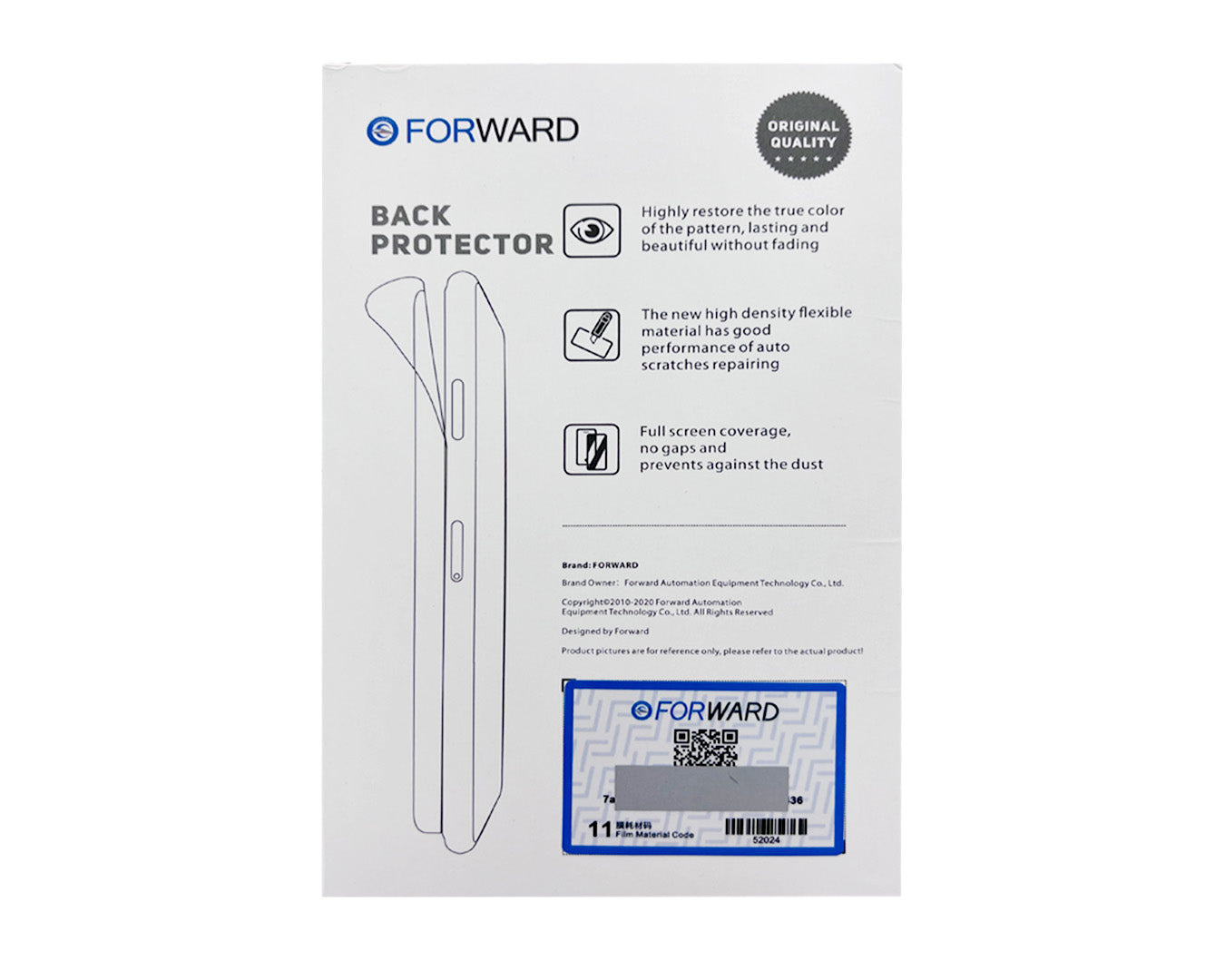 FORWARD Blank Back Film (10pcs)