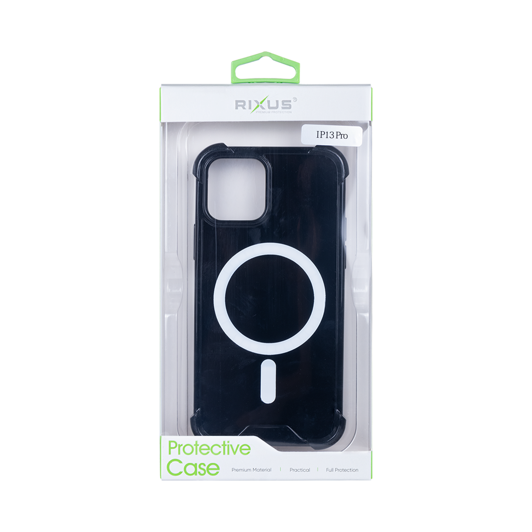 Rixus Anti-Burst Case With MagSafe Compatible For Apple iPhone 13 Pro Black