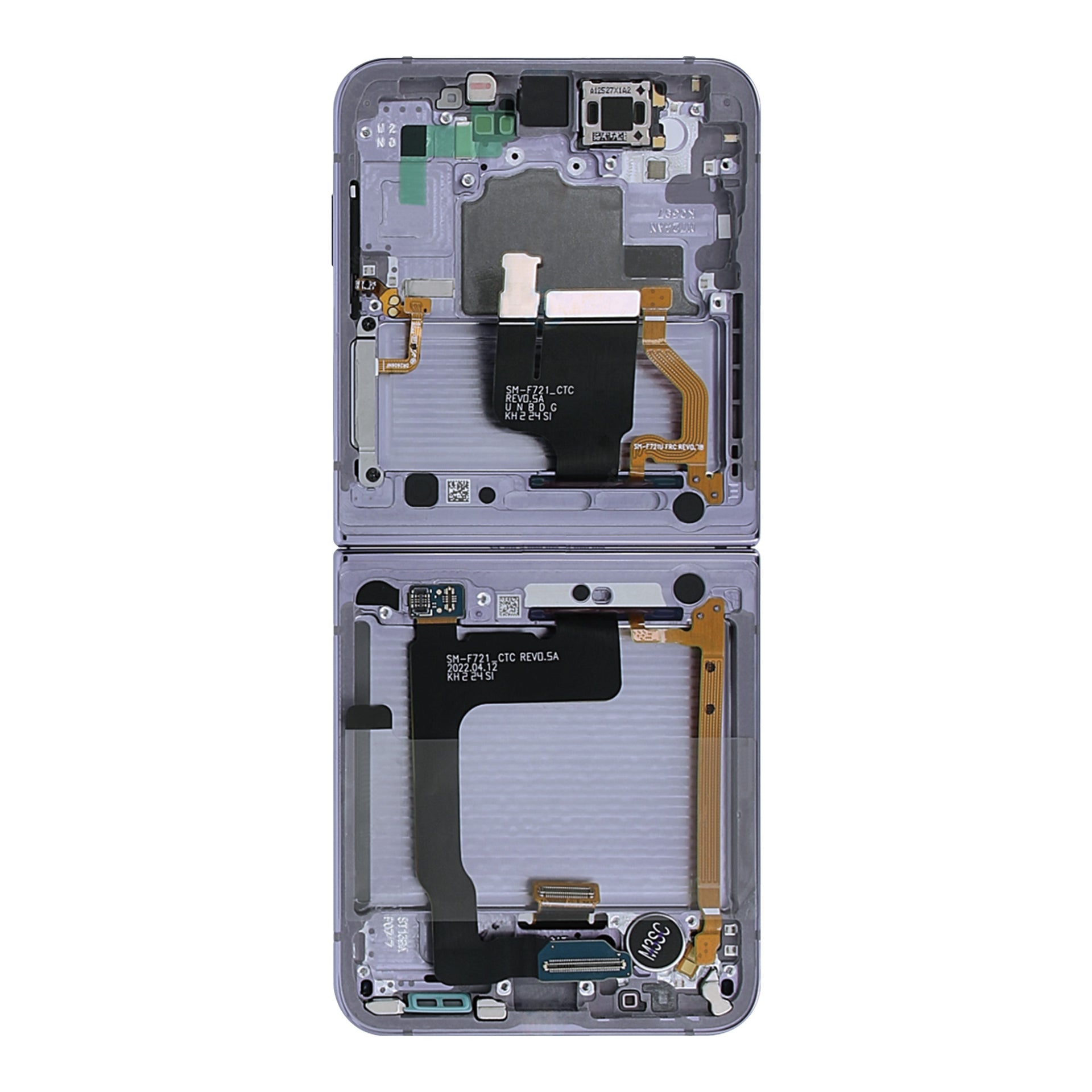 Samsung Galaxy Z Flip4 F721B Main Display And Digitizer With Frame Bora Purple Service Pack
