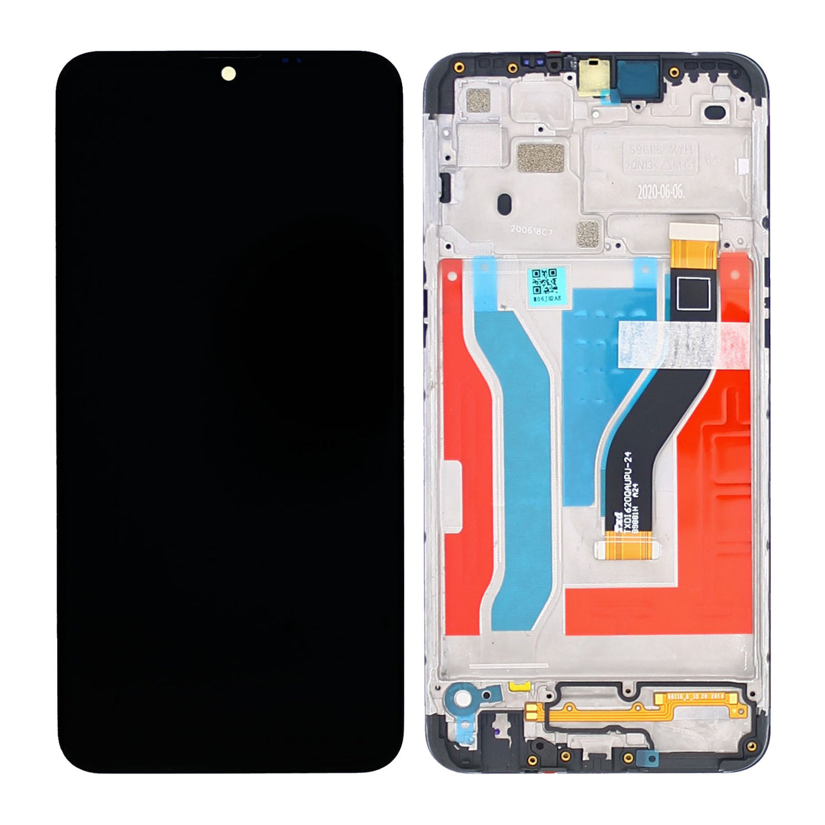 Samsung Galaxy A10s A107F Display And Digitizer With Frame Black Service Pack