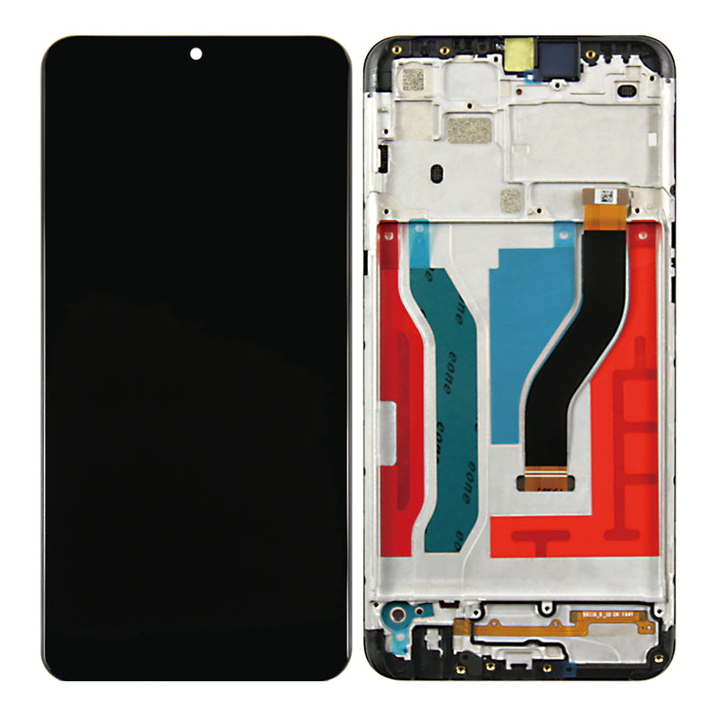 Samsung Galaxy A10s A107F Display And Digitizer With Frame Black Service Pack