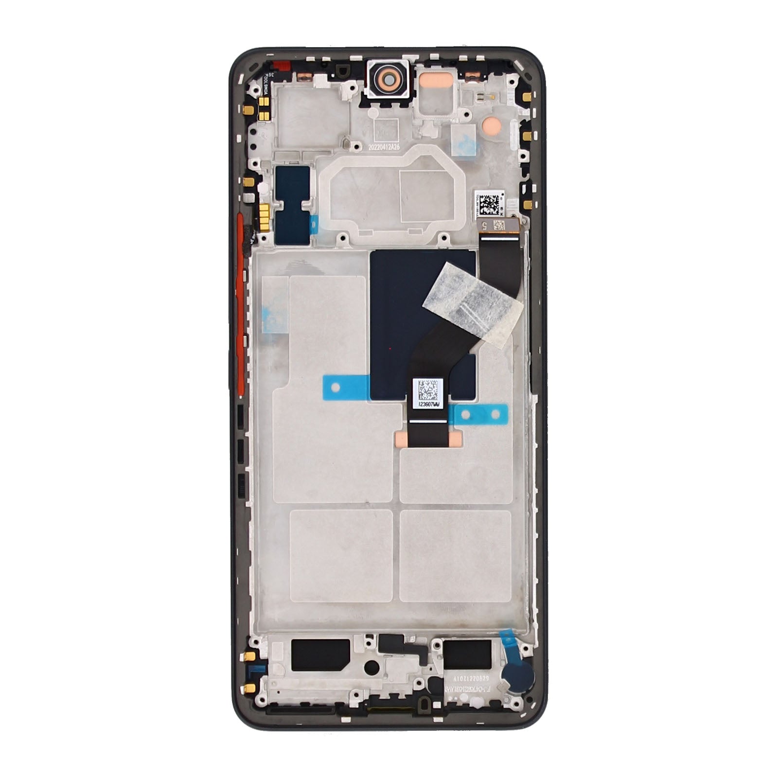 Xiaomi 12 Lite Display And Digitizer With Frame Black Service Pack