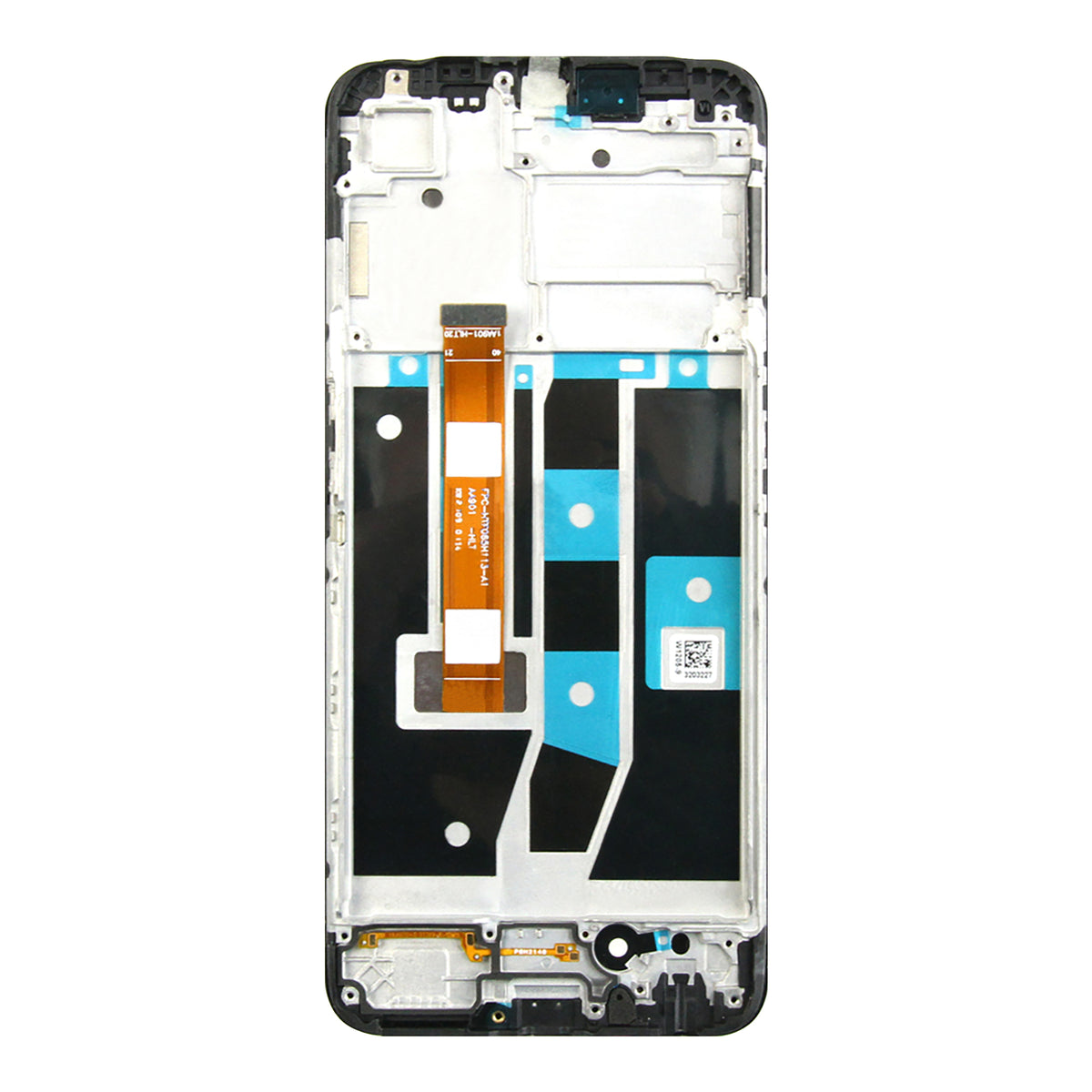 Oppo A54S Display And Digitizer With Frame Black OEM