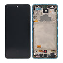 Samsung Galaxy A72 A725F Display And Digitizer With Frame Awesome Blue Service Pack