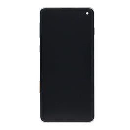 Samsung Galaxy S10 G973F Display And Digitizer With Frame Prism White Service Pack