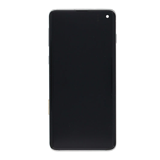 Samsung Galaxy S10 G973F Display And Digitizer With Frame Prism White Service Pack