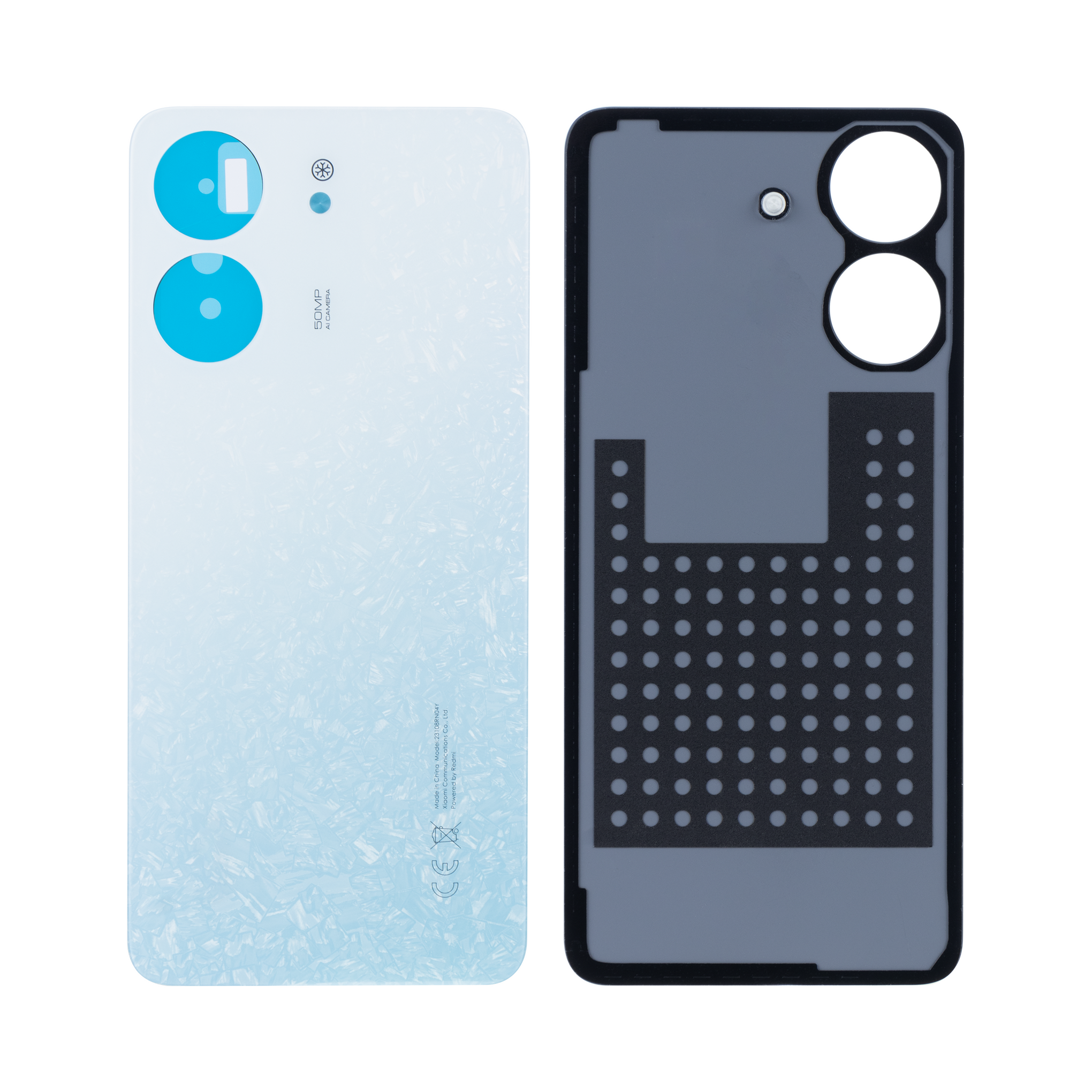 Xiaomi Redmi 13C Back Cover Without Lens Glacier White OEM
