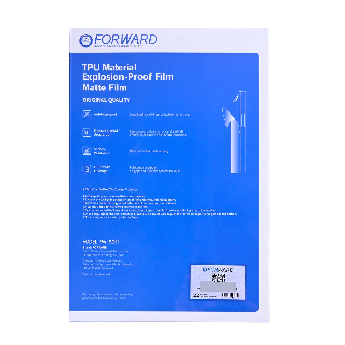 FORWARD 13 inch Anti-glare Flexible Explosion-proof Film (20pcs)