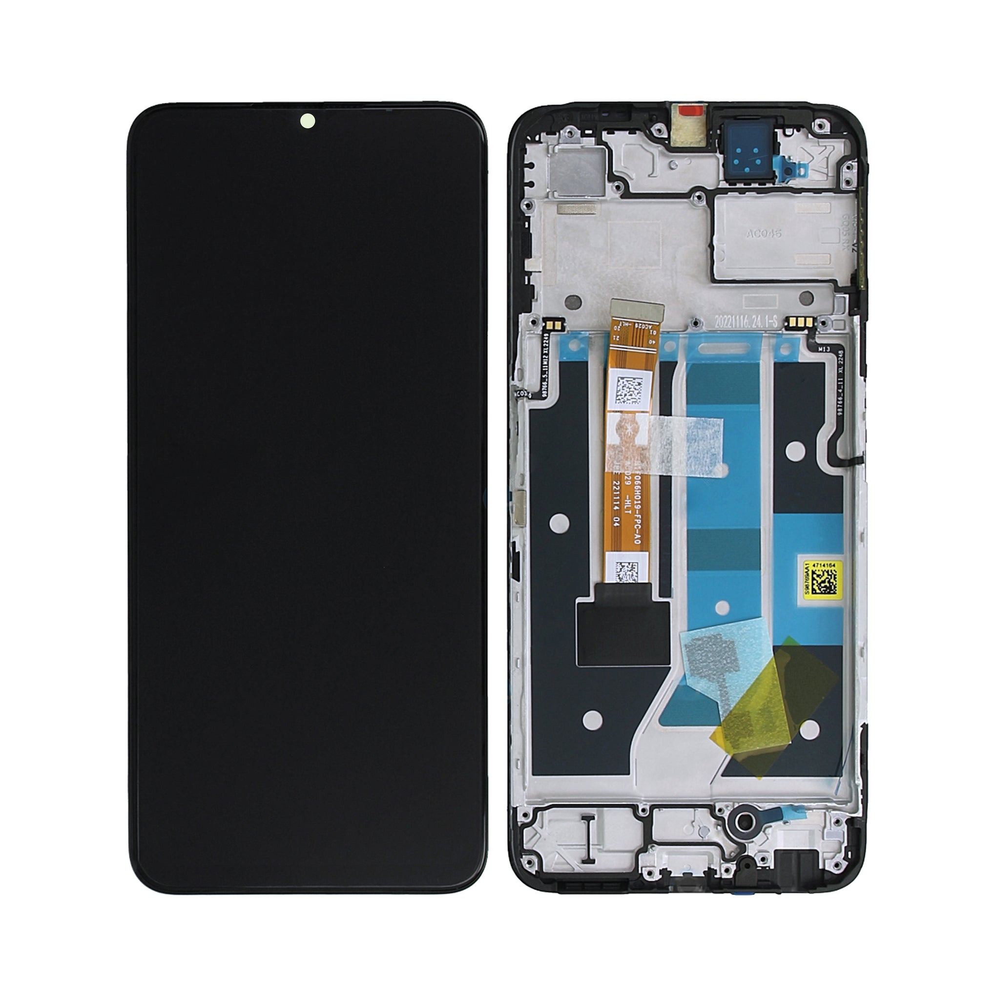Oppo A78 5G Display And Digitizer With Frame Glowing Black OEM