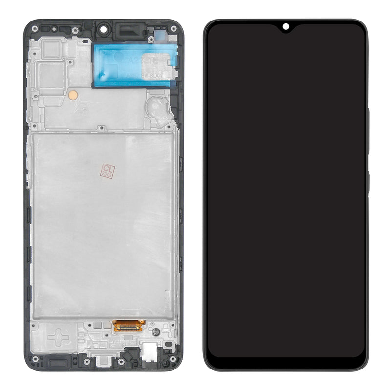 Samsung Galaxy A22 A225F Display And Digitizer With Frame Black Soft-OLED