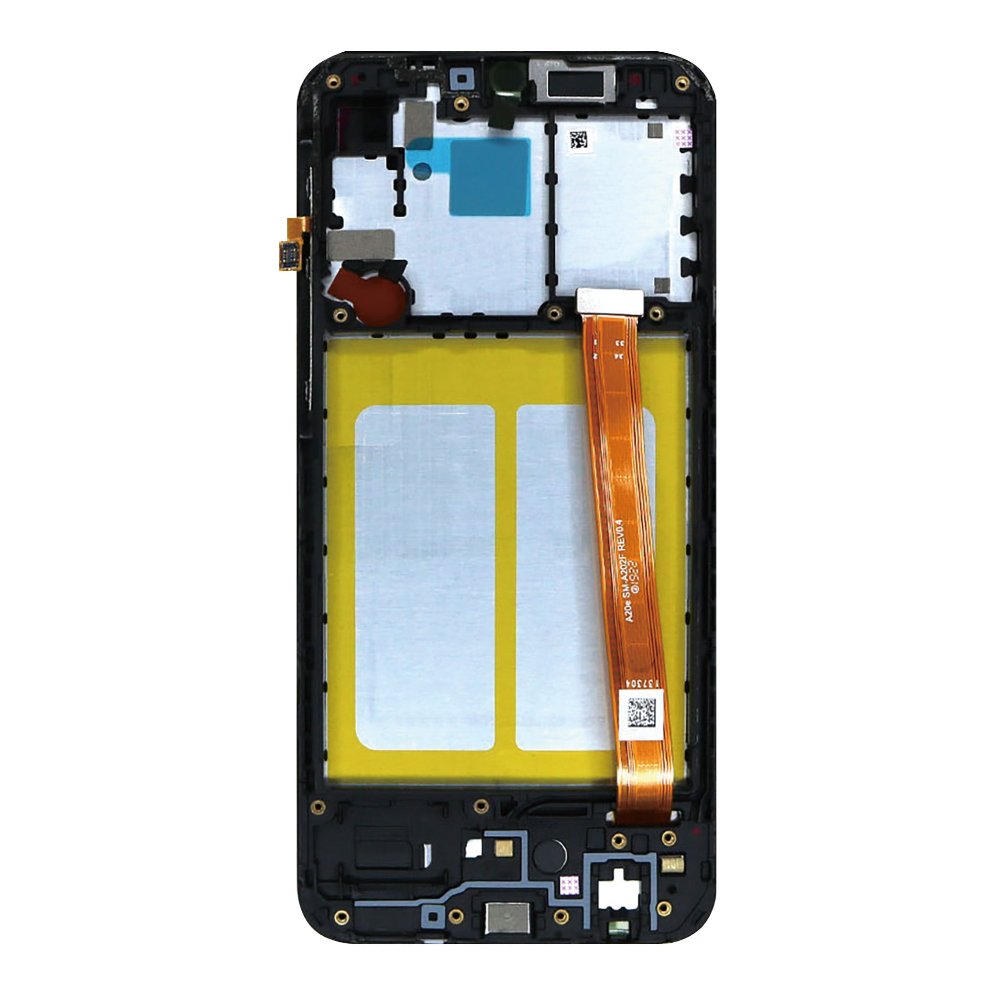 Samsung Galaxy A20e A202F Display And Digitizer With Frame Black Service Pack
