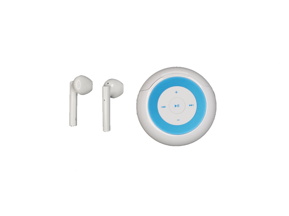 iDiskk WM01 MP3 Player With Bluetooth Earbuds White