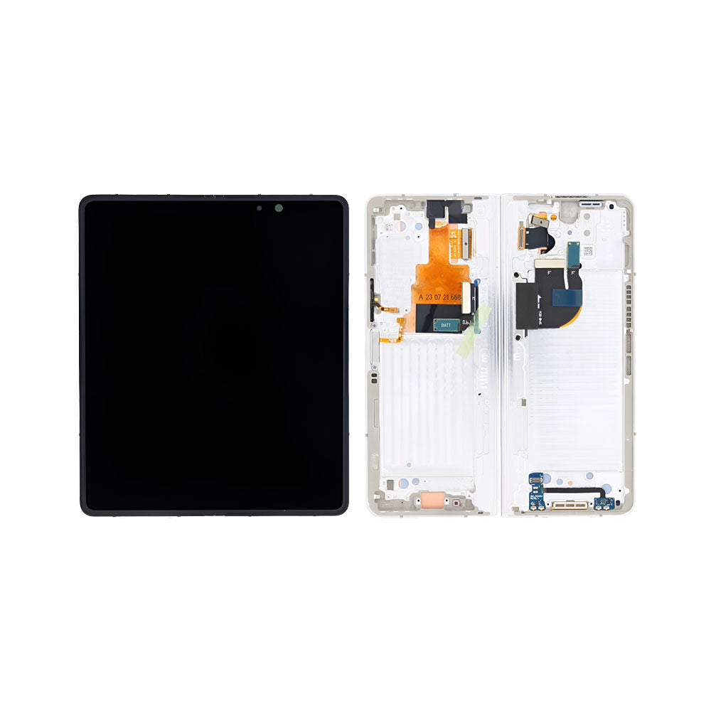 Samsung Galaxy Z Fold5 F946B Main Display And Digitizer With Frame Cream Service Pack