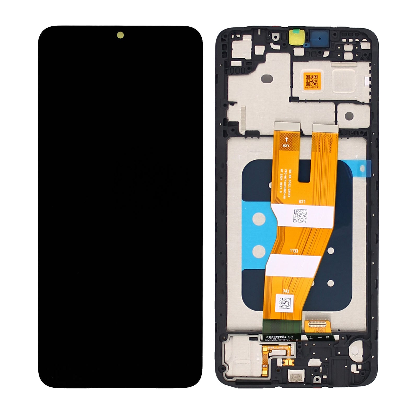 Samsung Galaxy A05 A055F Display And Digitizer With Frame Black Service Pack