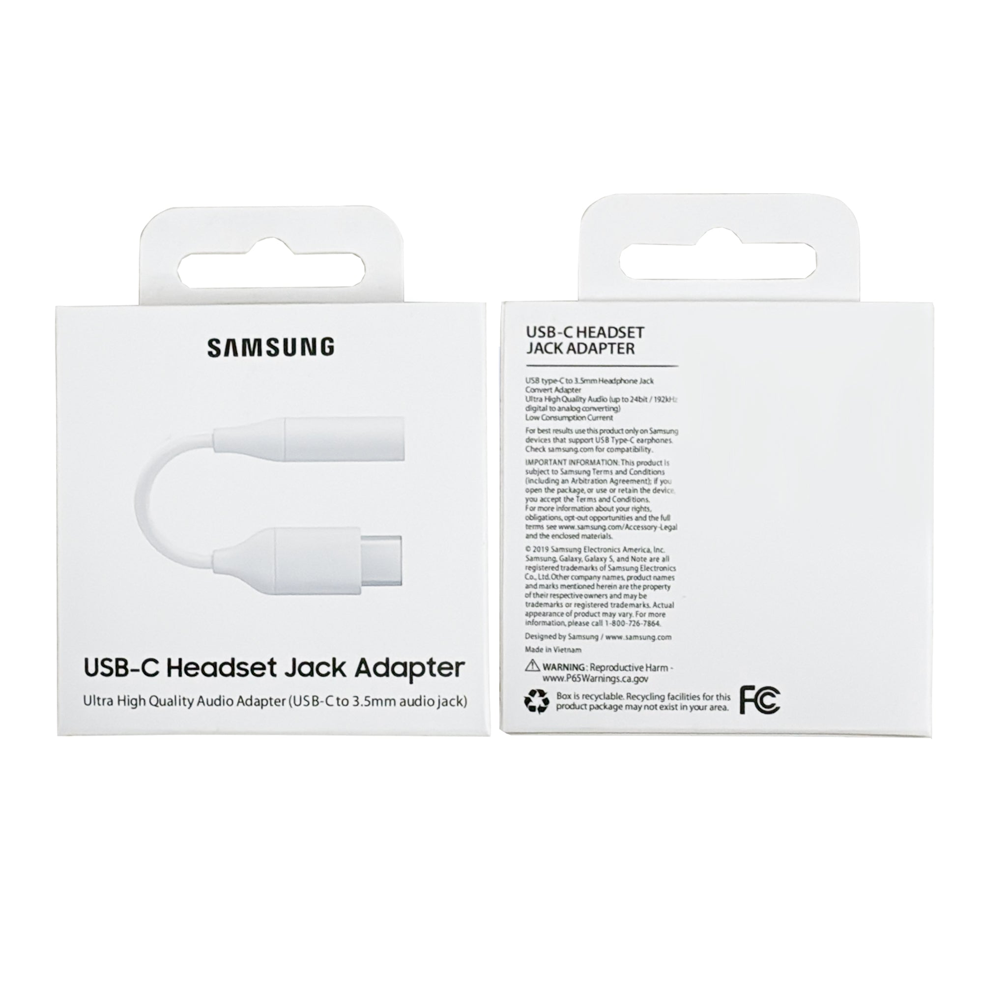 Samsung USB-C Headset Jack Adaptor White Original Retail Box