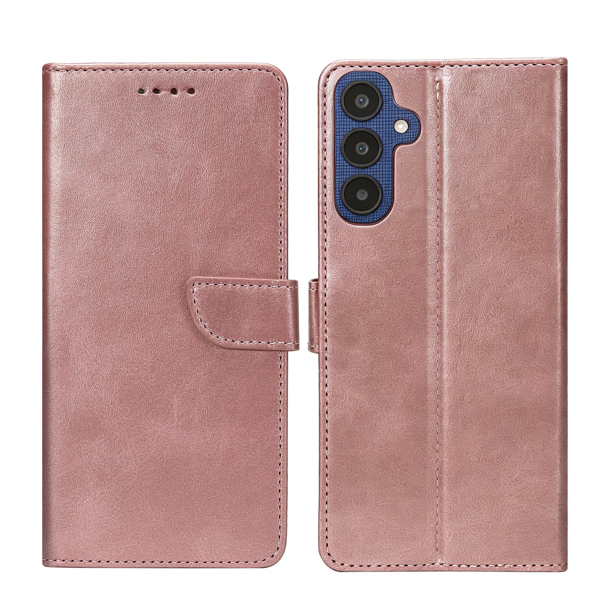 Rixus Bookcase For Samsung Galaxy A25 5G Pink