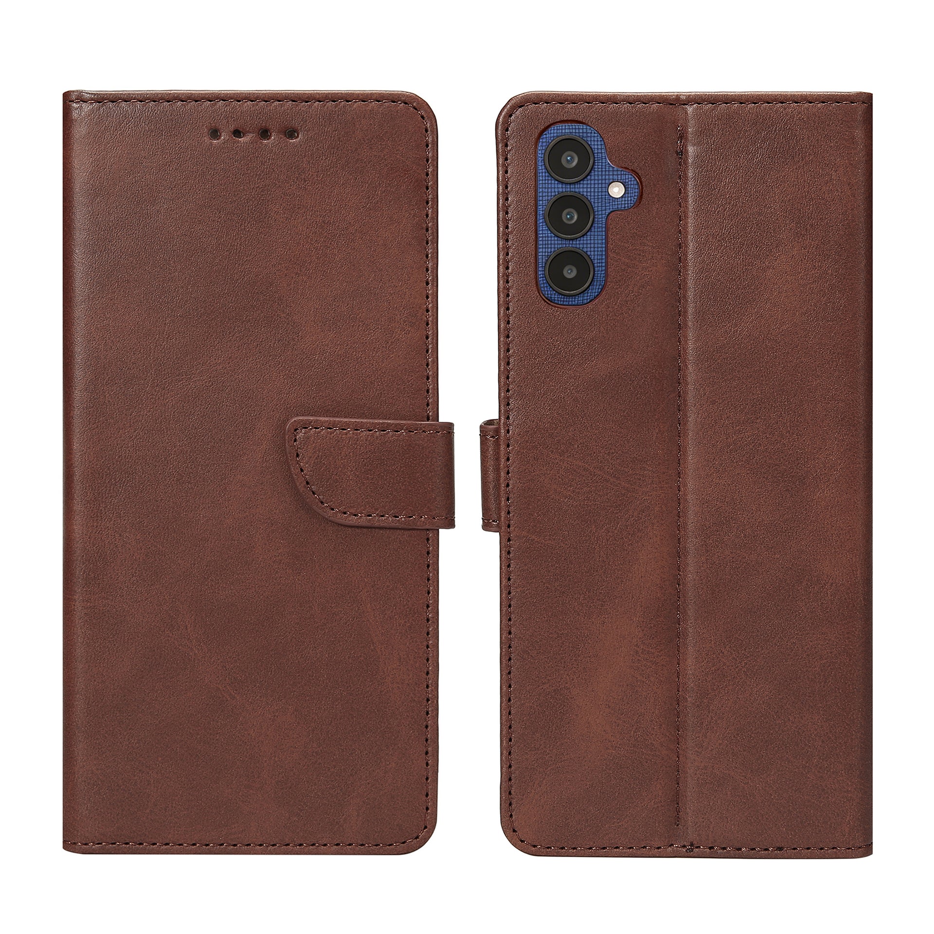 Rixus Bookcase For Samsung Galaxy A25 5G Brown
