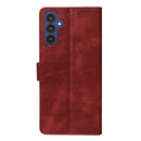 Rixus Bookcase For Samsung Galaxy A25 5G Dark Red