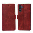 Rixus Bookcase For Samsung Galaxy A25 5G Dark Red
