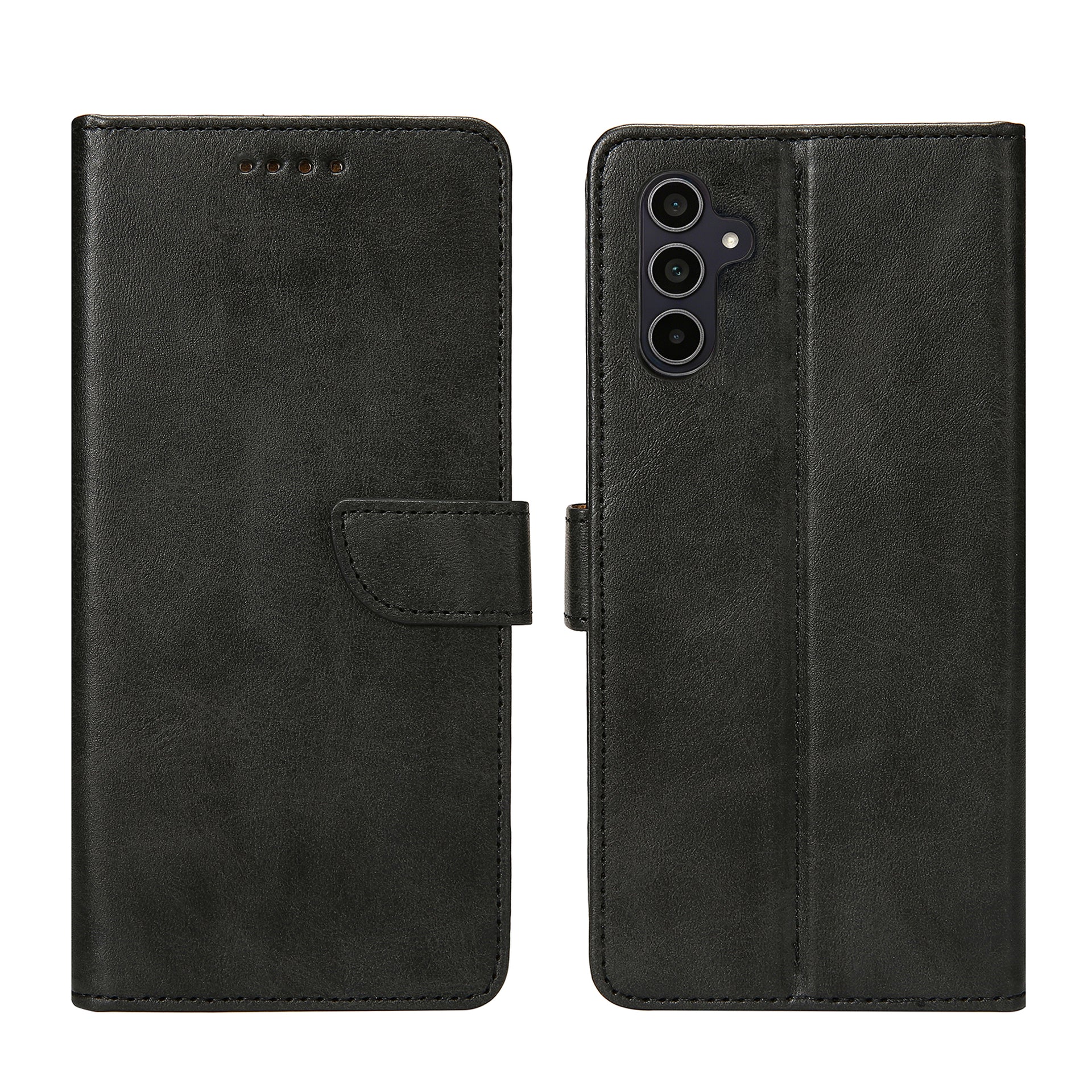 Rixus Bookcase For Samsung Galaxy A35 5G Black