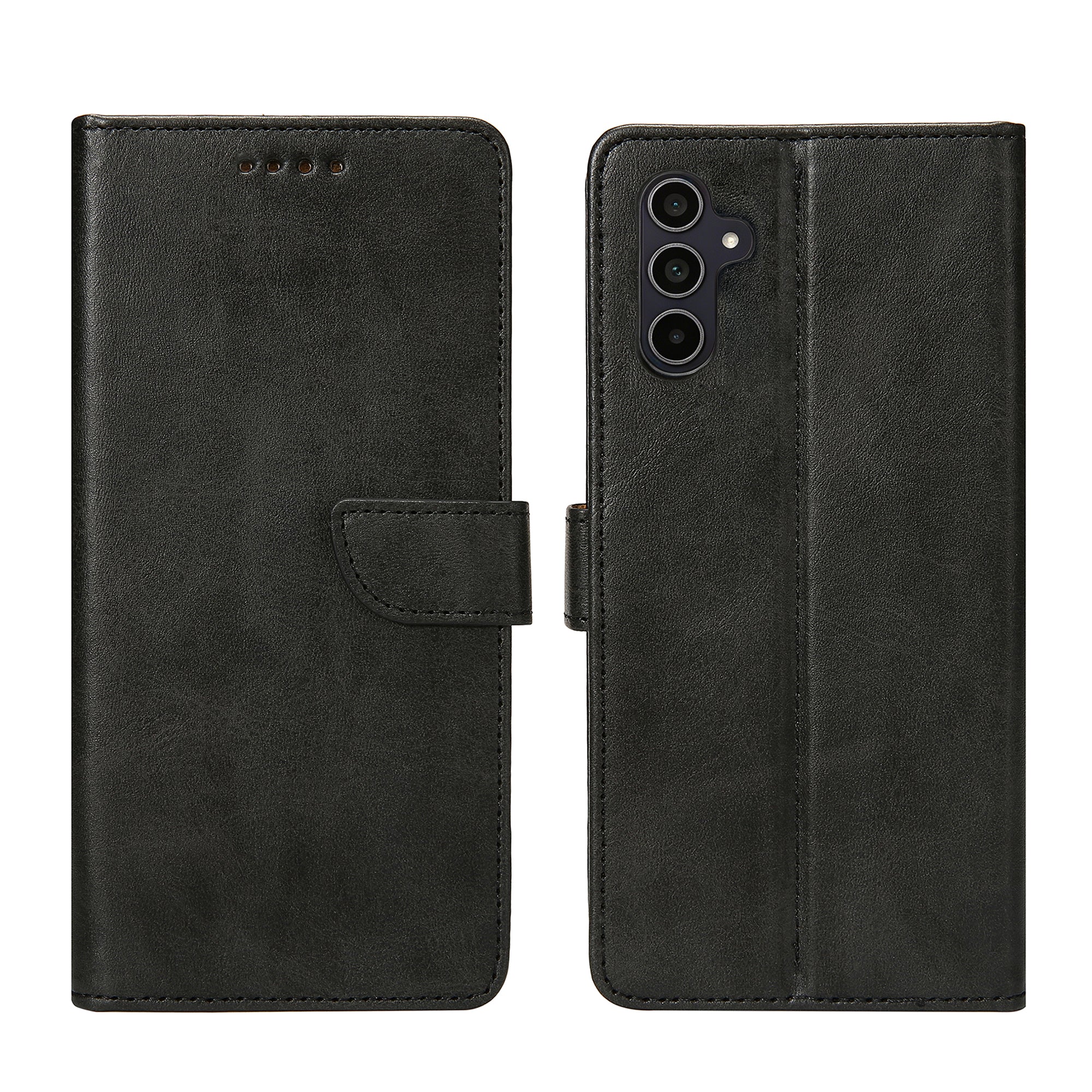 Rixus Bookcase For Samsung Galaxy A35 5G Black