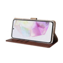 Rixus Bookcase For Samsung Galaxy A35 5G Brown