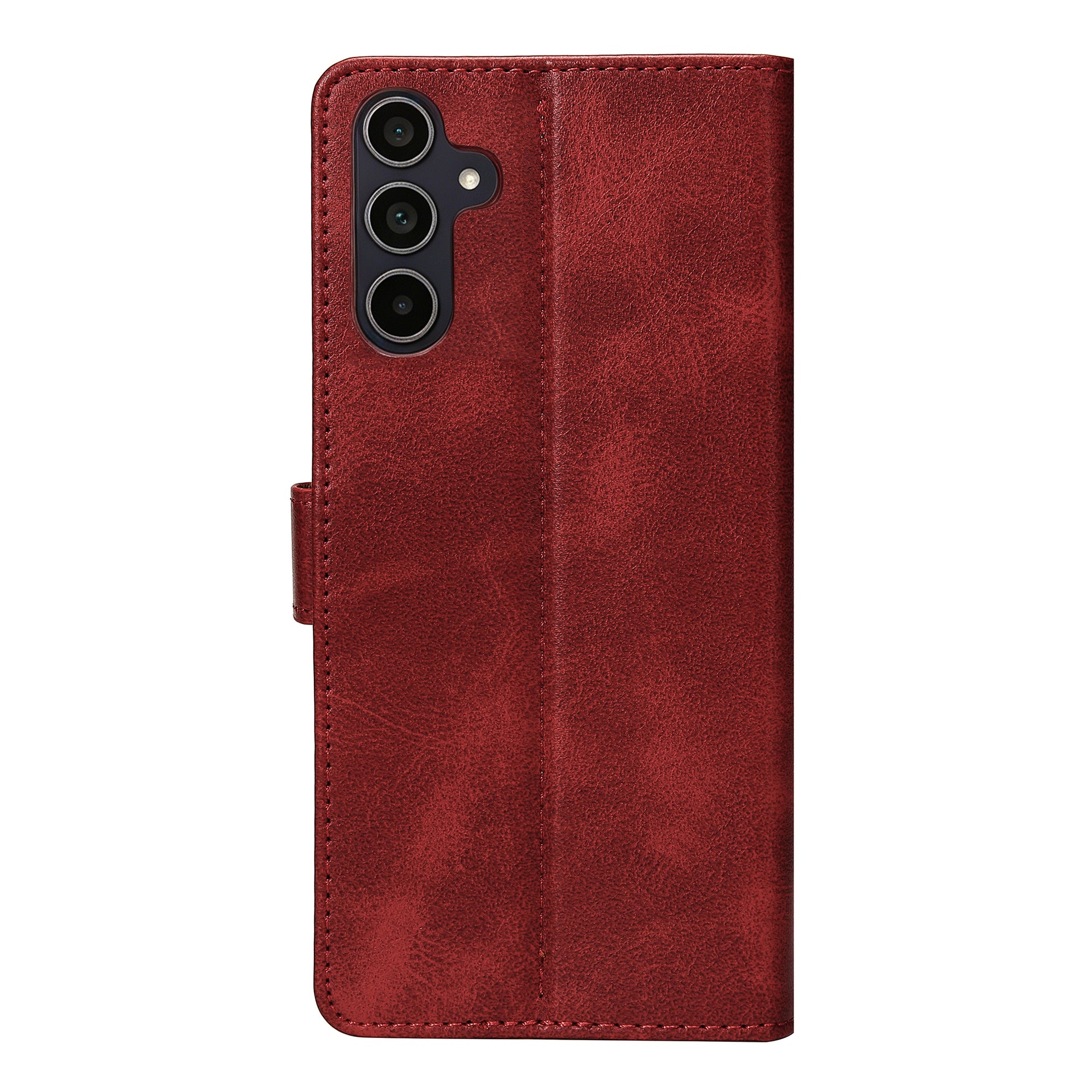 Rixus Bookcase For Samsung Galaxy A35 5G Dark Red