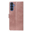 Rixus Bookcase For Samsung Galaxy A15 5G Pink