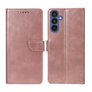 Rixus Bookcase For Samsung Galaxy A15 5G Pink