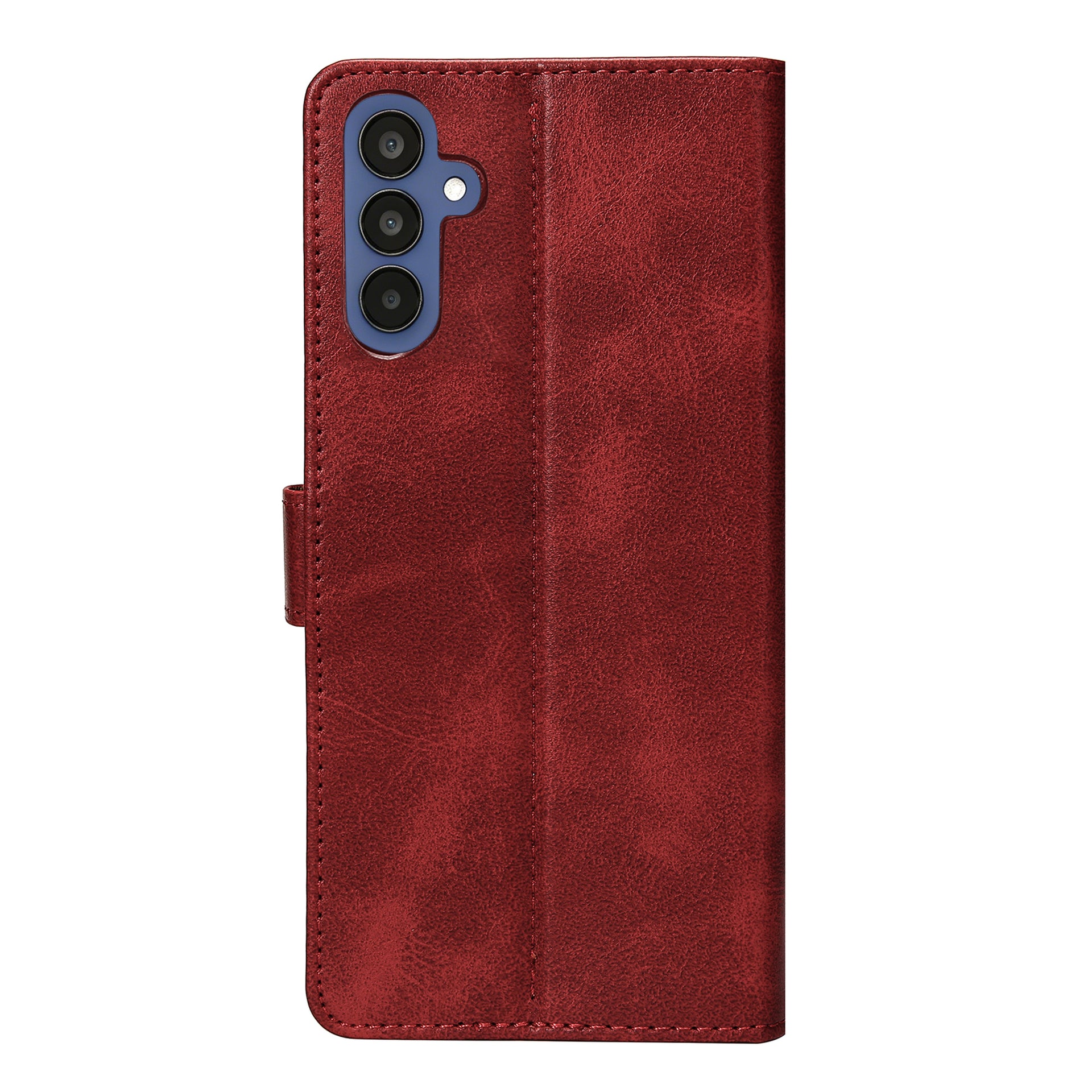 Rixus Bookcase For Samsung Galaxy A15 5G Dark Red