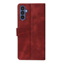 Rixus Bookcase For Samsung Galaxy A15 5G Dark Red