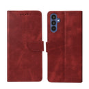 Rixus Bookcase For Samsung Galaxy A15 5G Dark Red