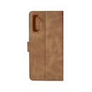 Rixus Bookcase For Samsung Galaxy A15 5G Light Brown