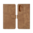 Rixus Bookcase For Samsung Galaxy A15 5G Light Brown