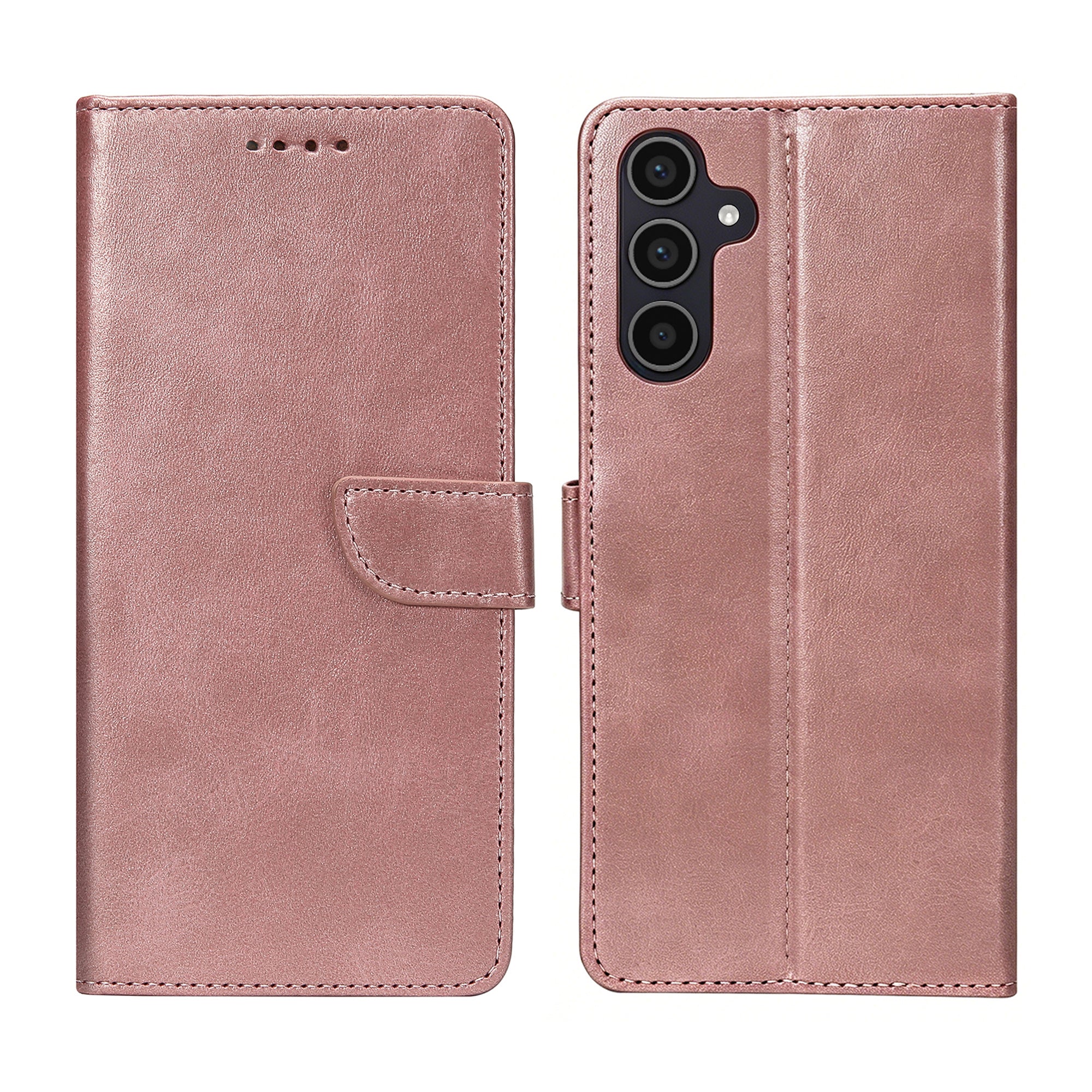 Rixus Bookcase For Samsung Galaxy A34 5G Pink