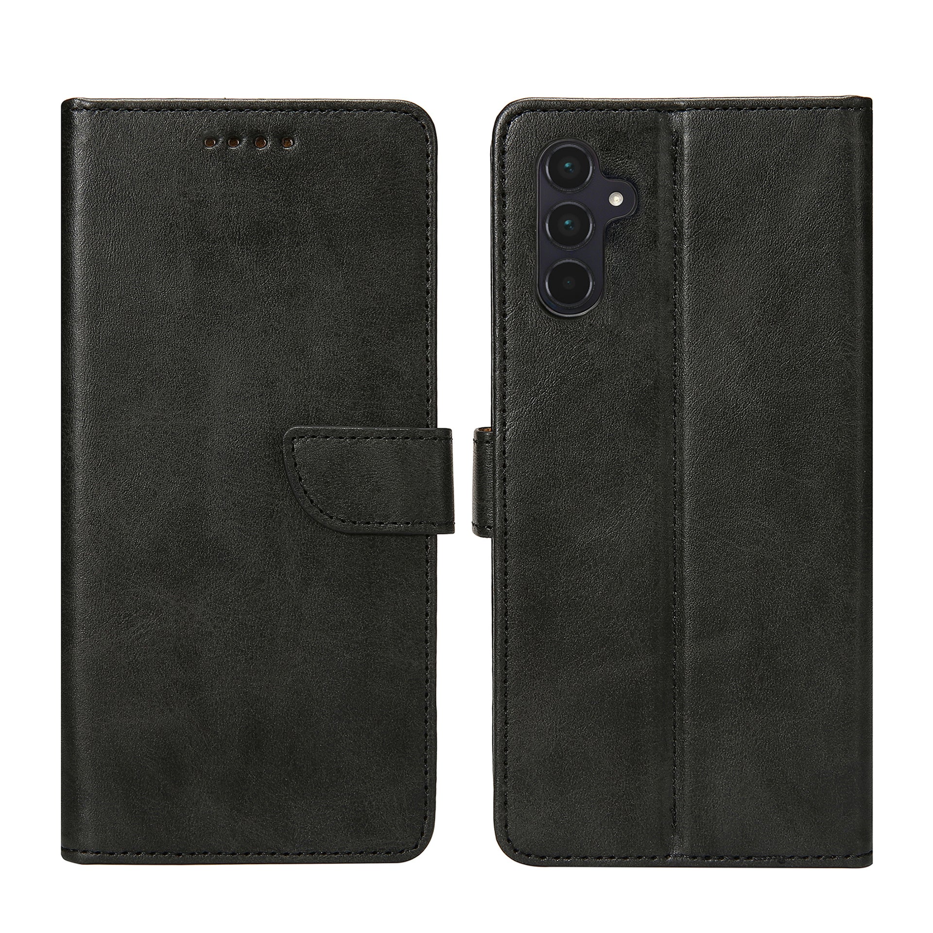 Rixus Bookcase For Samsung Galaxy A55 5G Black