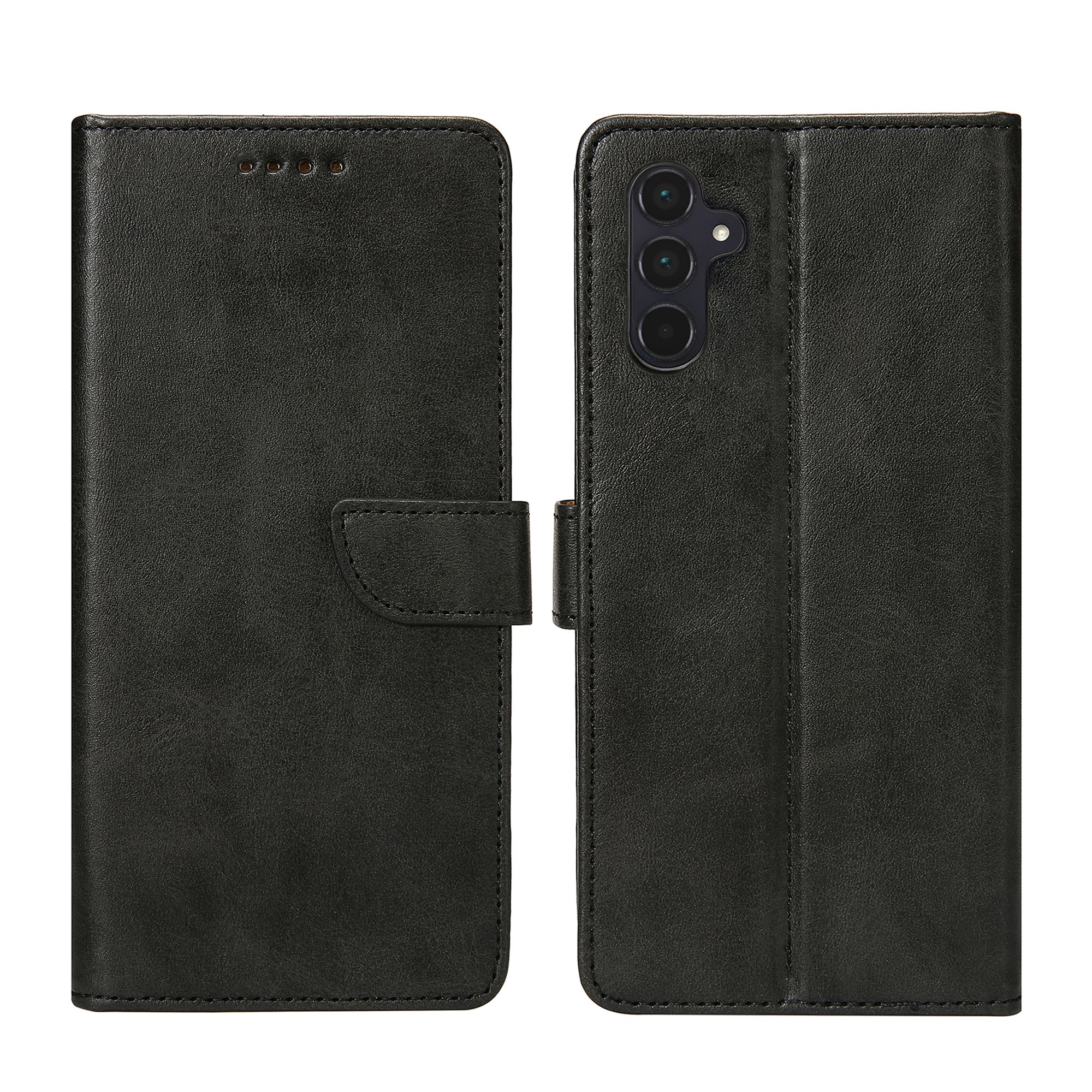 Rixus Bookcase For Samsung Galaxy A55 5G Black