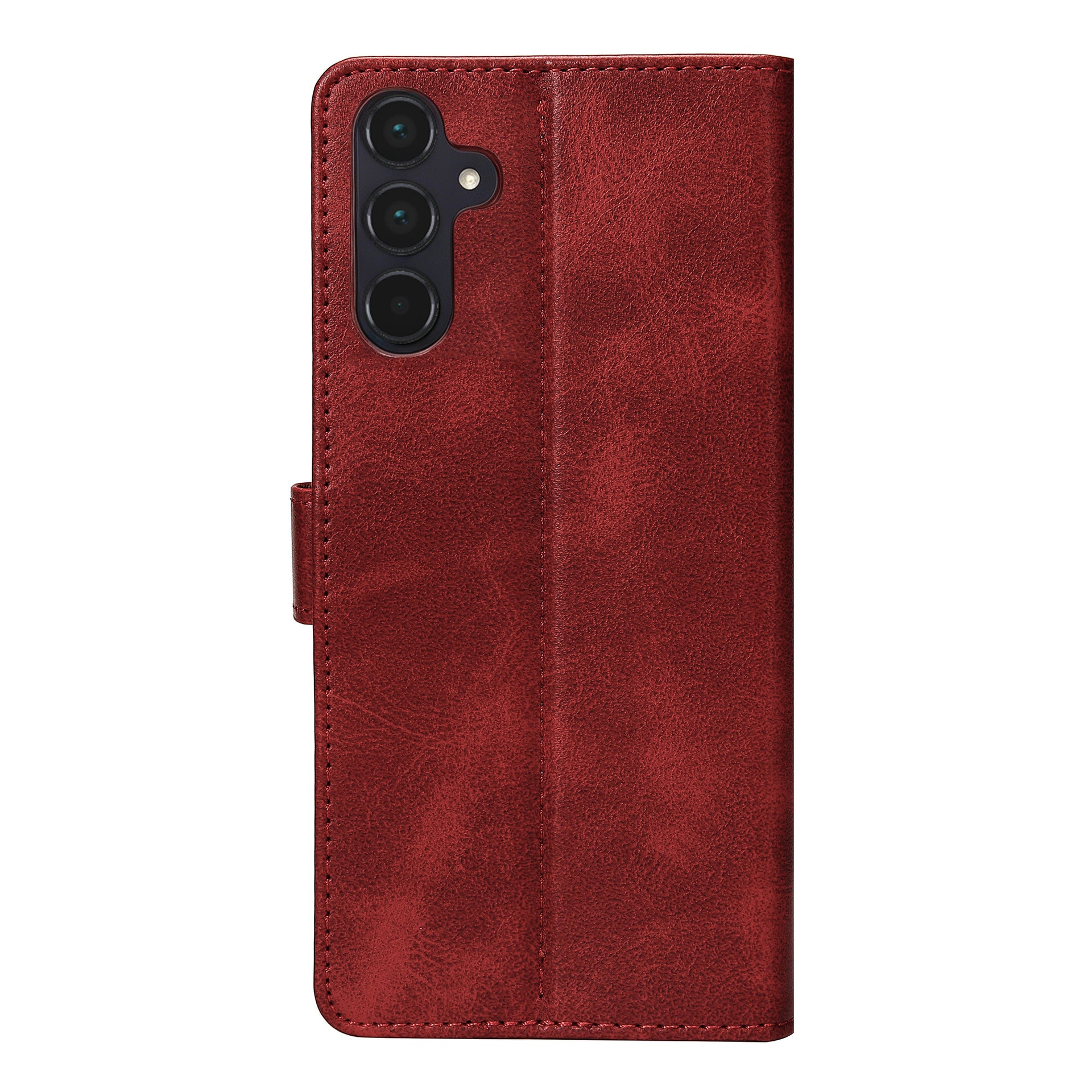 Rixus Bookcase For Samsung Galaxy A55 5G Dark Red