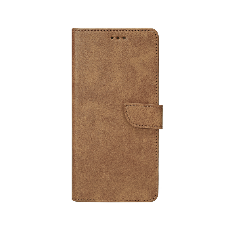 Rixus Bookcase For Samsung Galaxy A55 5G A556B Light Brown