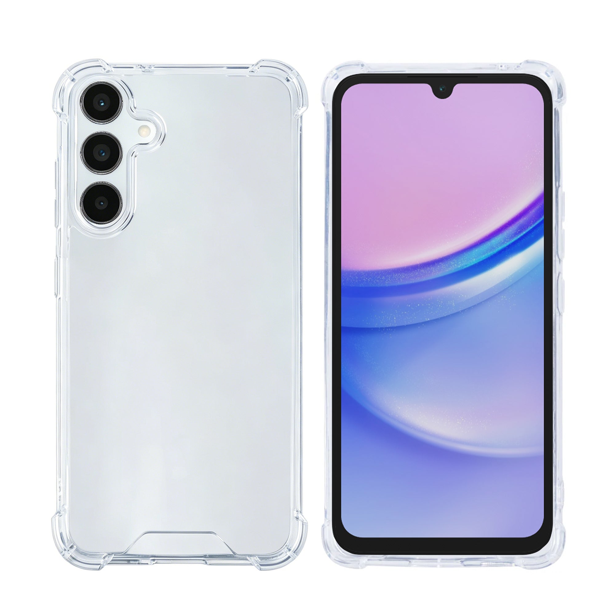 Rixus Anti-Burst Case For Samsung Galaxy A15 5G Transparent