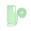 Rixus For Samsung Galaxy A15 5G A156B TPU Necklace Cord Cover Matcha