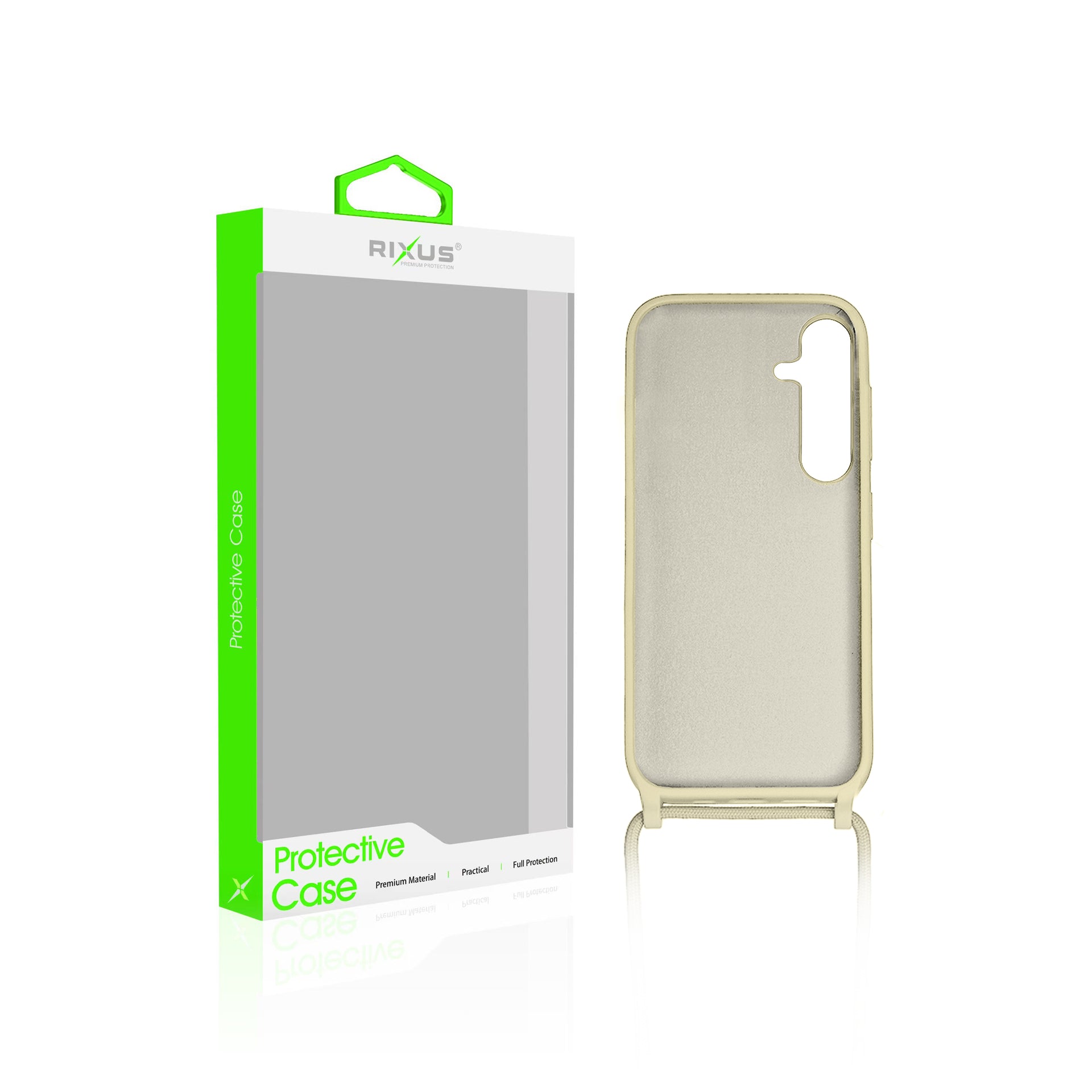 Rixus TPU Necklace Cord Cover For Samsung Galaxy A15 5G Gold