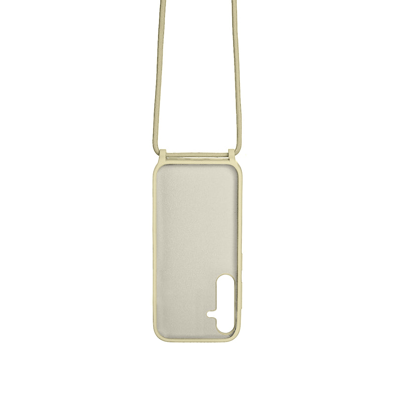 Rixus For Samsung Galaxy A35 5G A356B TPU Necklace Cord Cover Gold