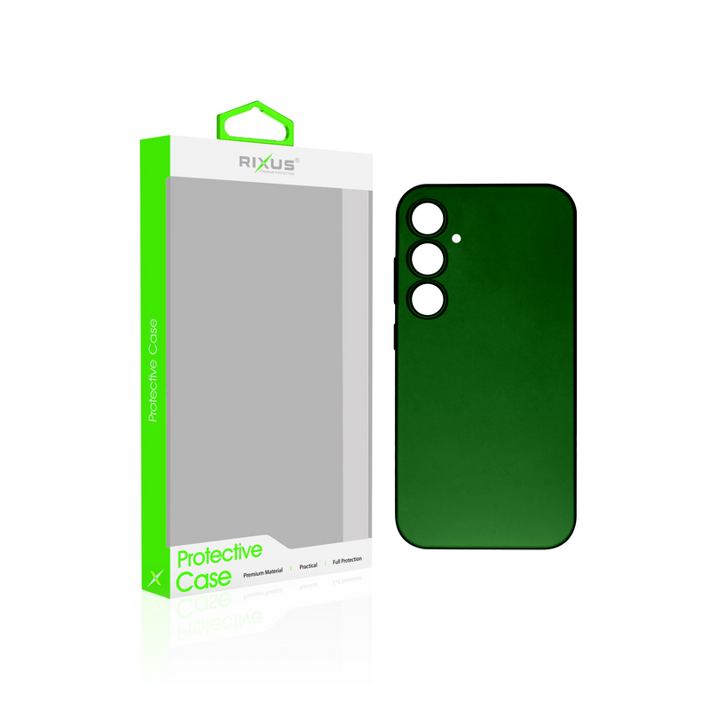 Rixus For Samsung Galaxy A25 5G A256B Soft TPU Phone Case Dark Green