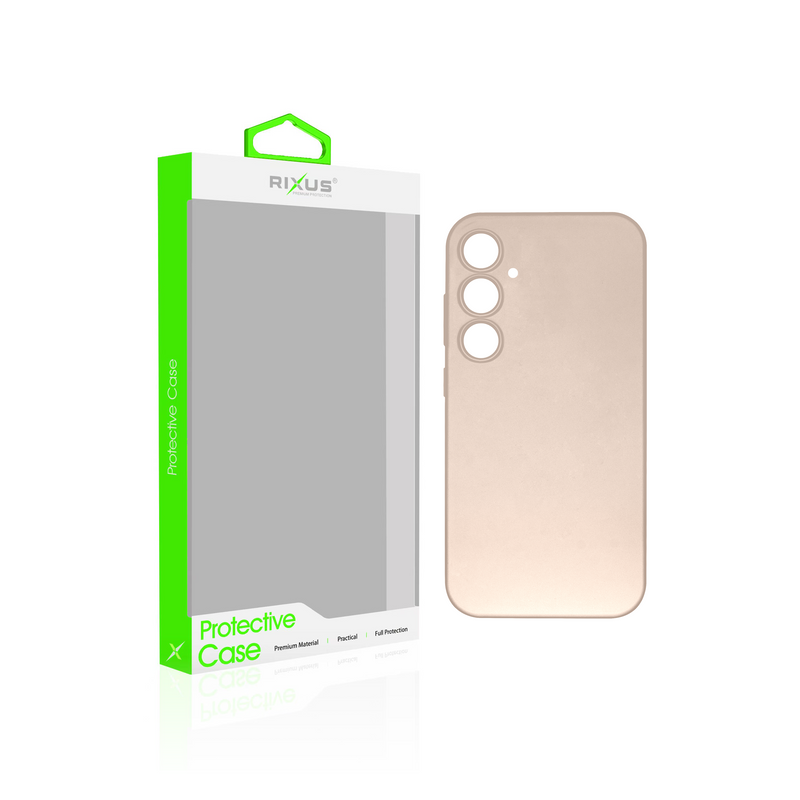 Rixus For Samsung Galaxy A25 5G A256B Soft TPU Phone Case Gold