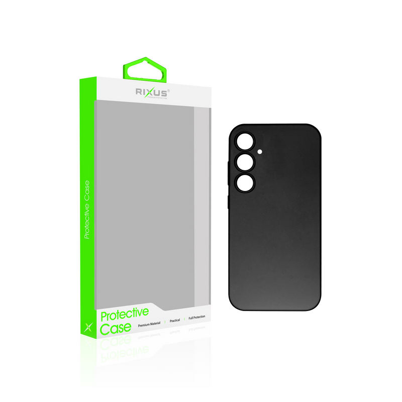 Rixus For Samsung Galaxy A35 5G A356B Soft TPU Phone Case Black