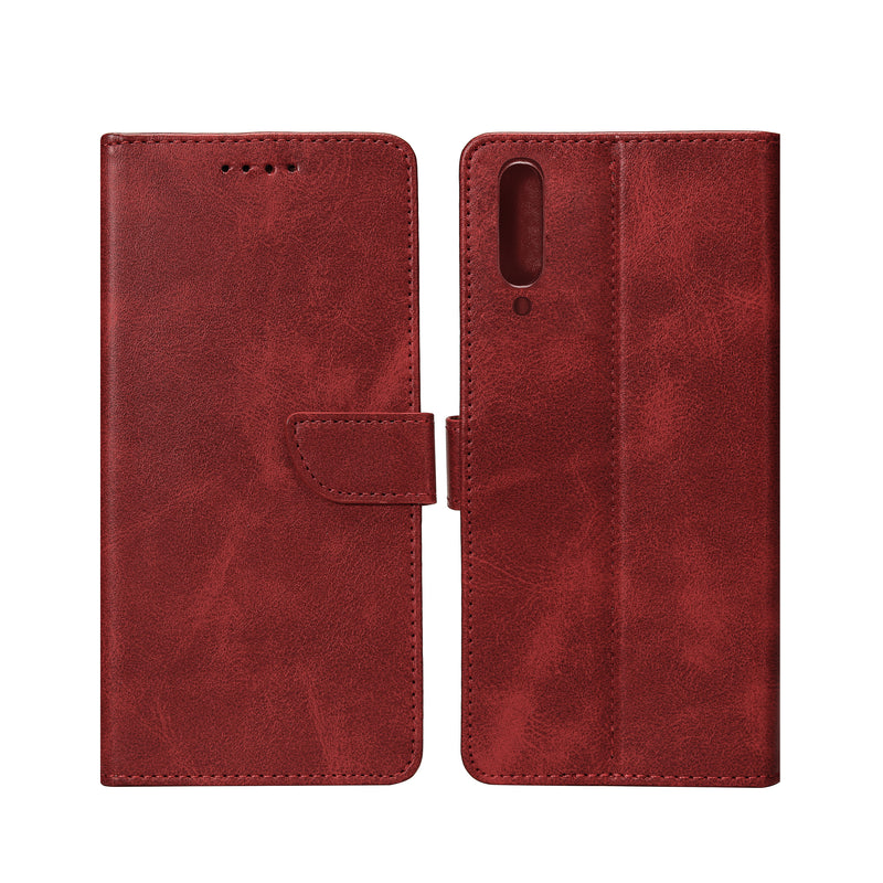 Rixus Bookcase For Samsung Galaxy A7 Dark Red